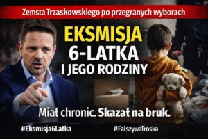 Ratusz Trzaskowskiego wyrzuca rodzinę na ulicę. 6-latek bez dachu nad głową
